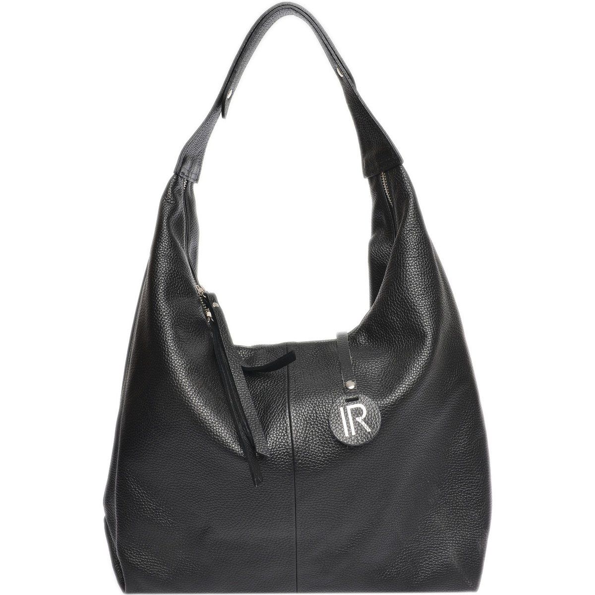Genarbte Leder-Hobo-Tasche