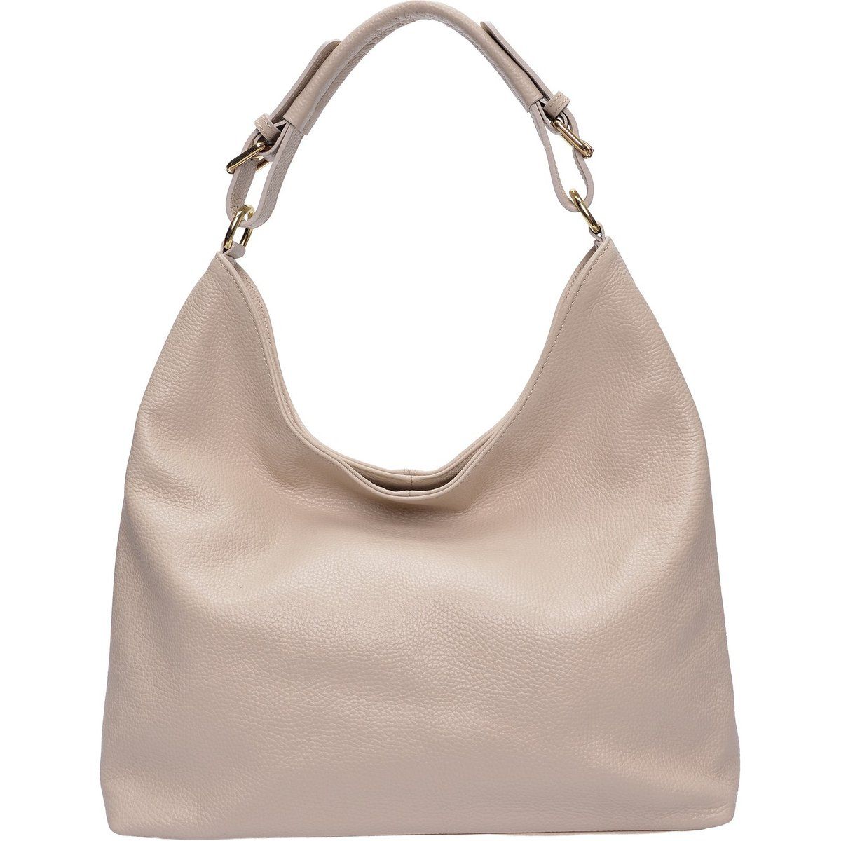 Lässige Hobo-Tasche aus genarbtem Leder