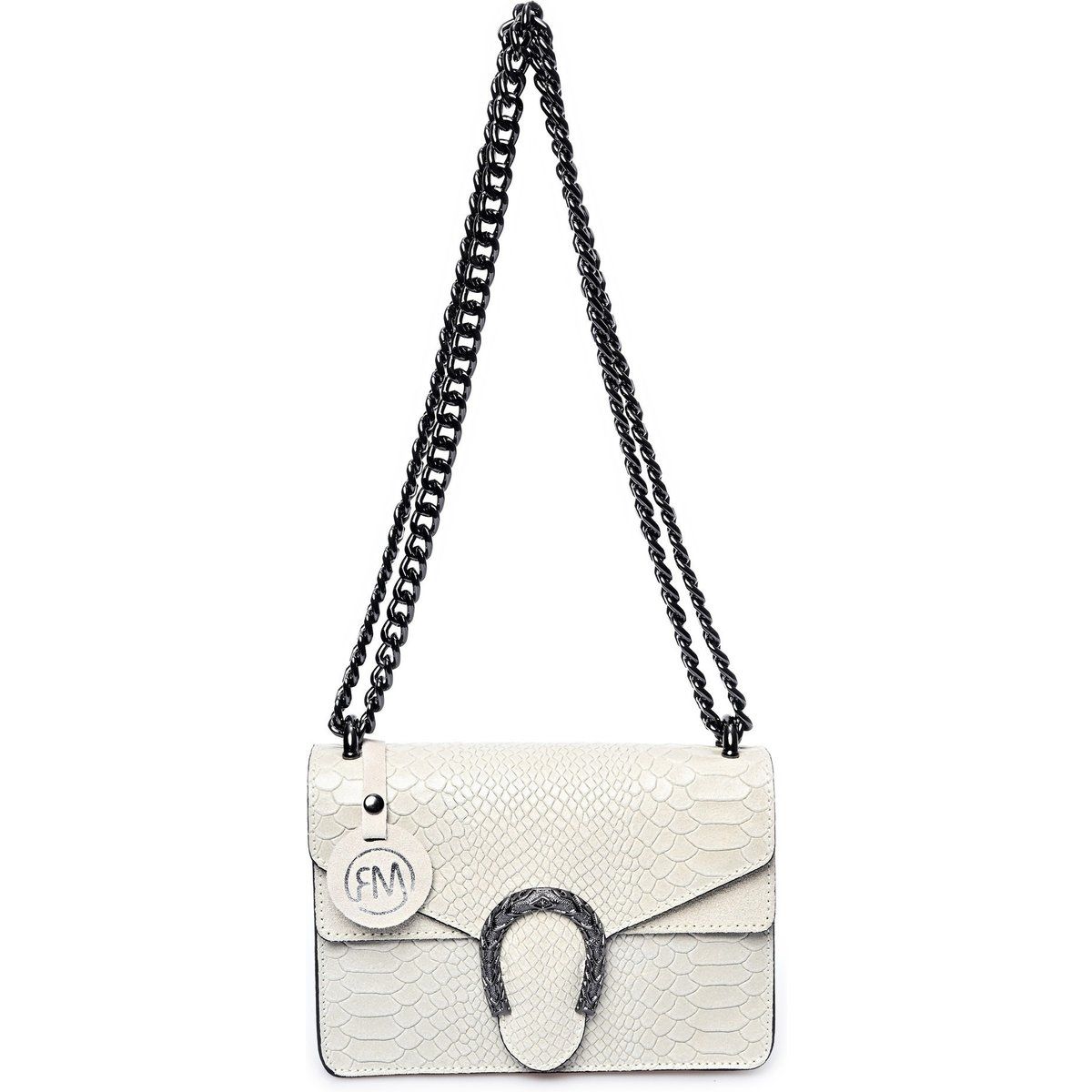 Schultertasche aus geprägtem Leder