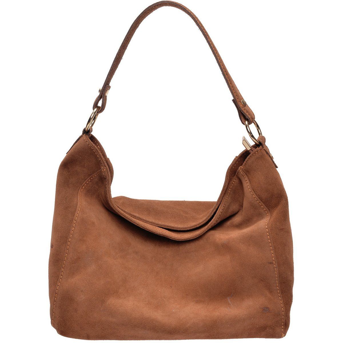Lässige Hobo-Schultertasche aus Wildleder
