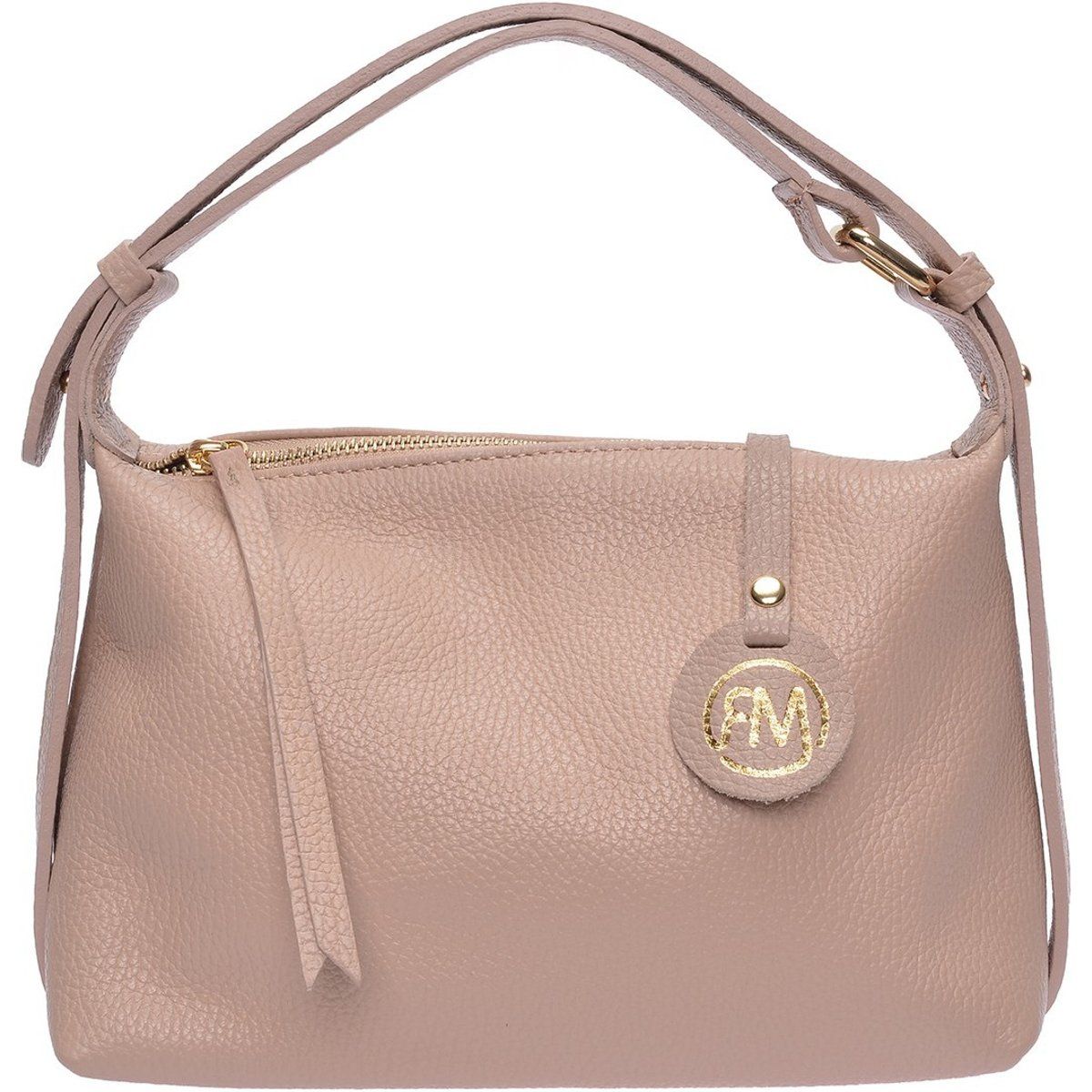 Elegante Schultertasche aus genarbtem Leder