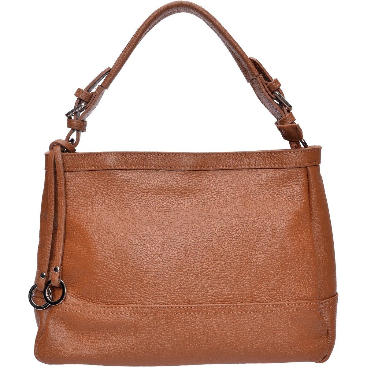 Elegante Schultertasche aus genarbtem Leder