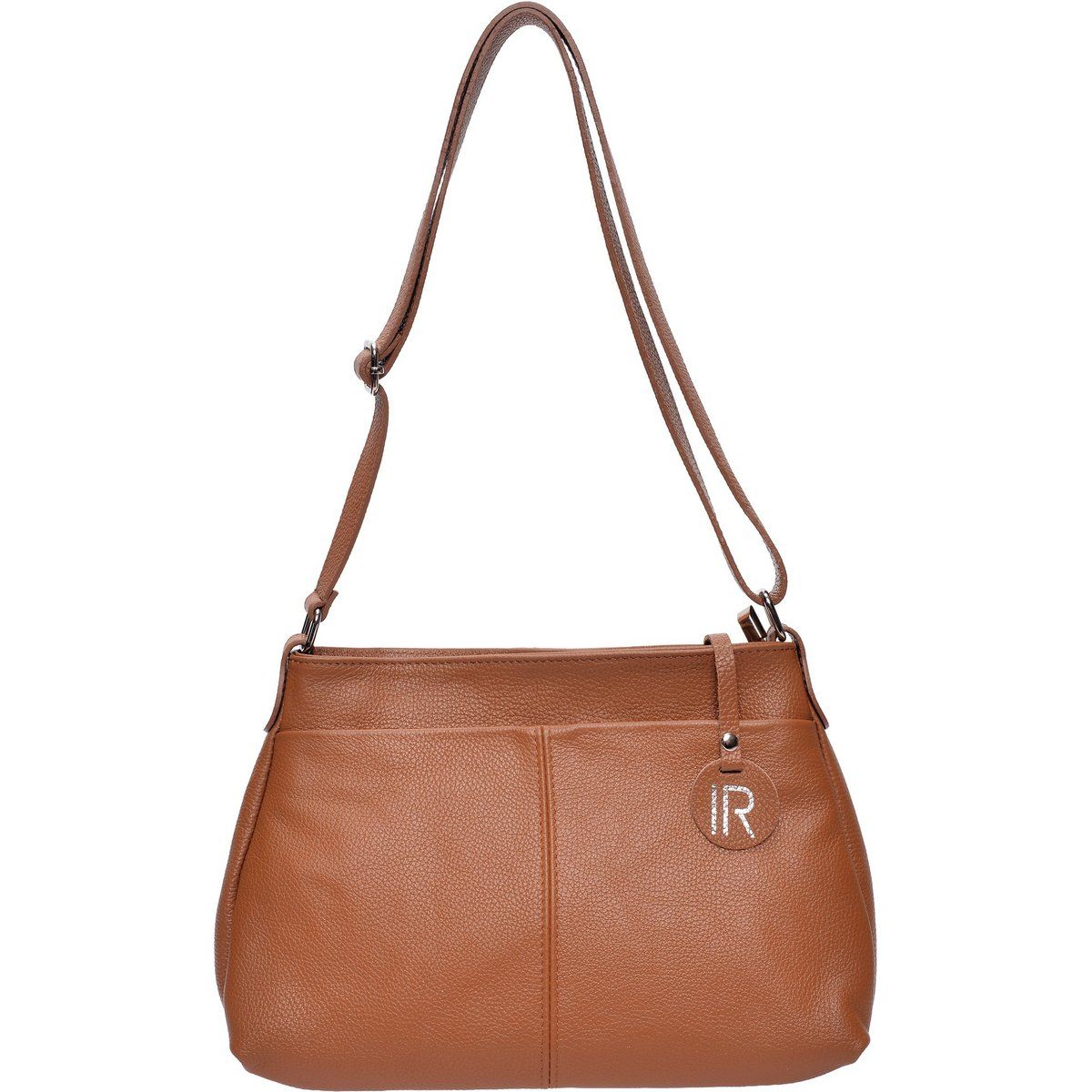 Strukturierte Leder-Schultertasche für den Alltag
