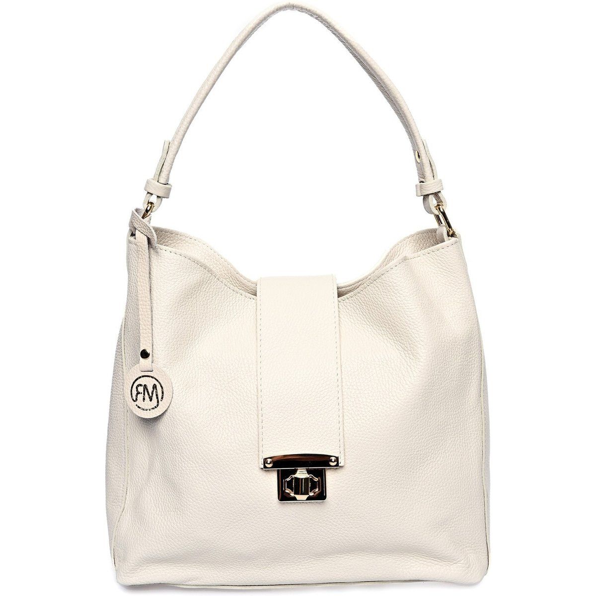 Beuteltasche aus genarbtem Leder
