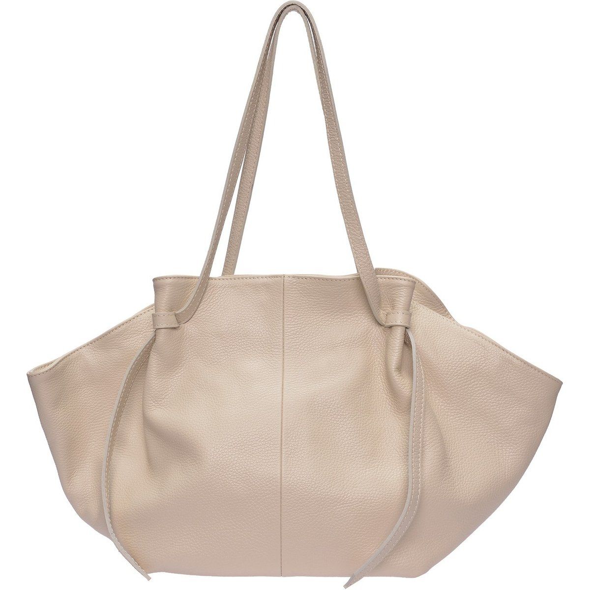 Weicher Shopper aus genarbtem Leder
