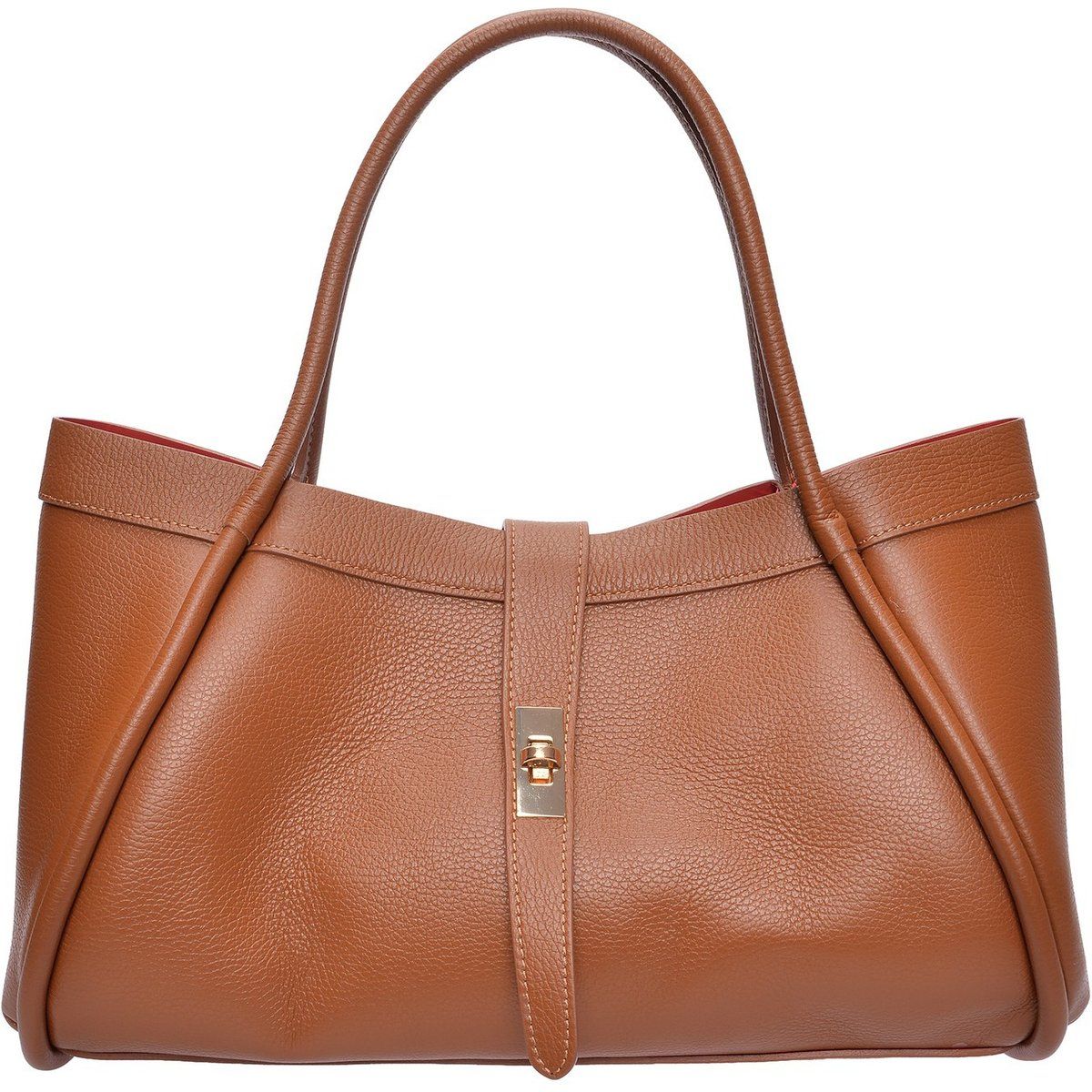 Elegante Tote-Tasche aus genarbtem Leder