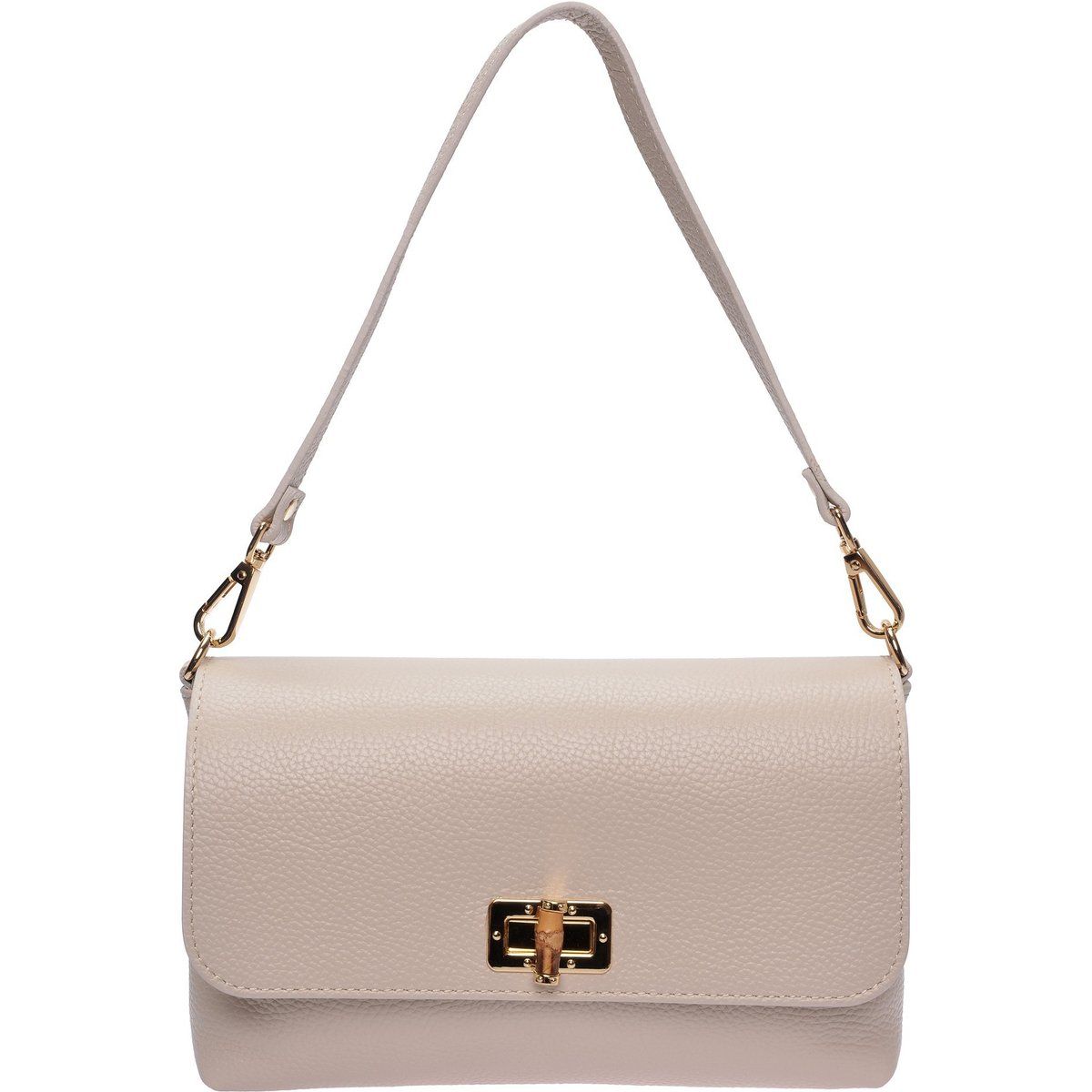 Elegante Schultertasche aus genarbtem Leder