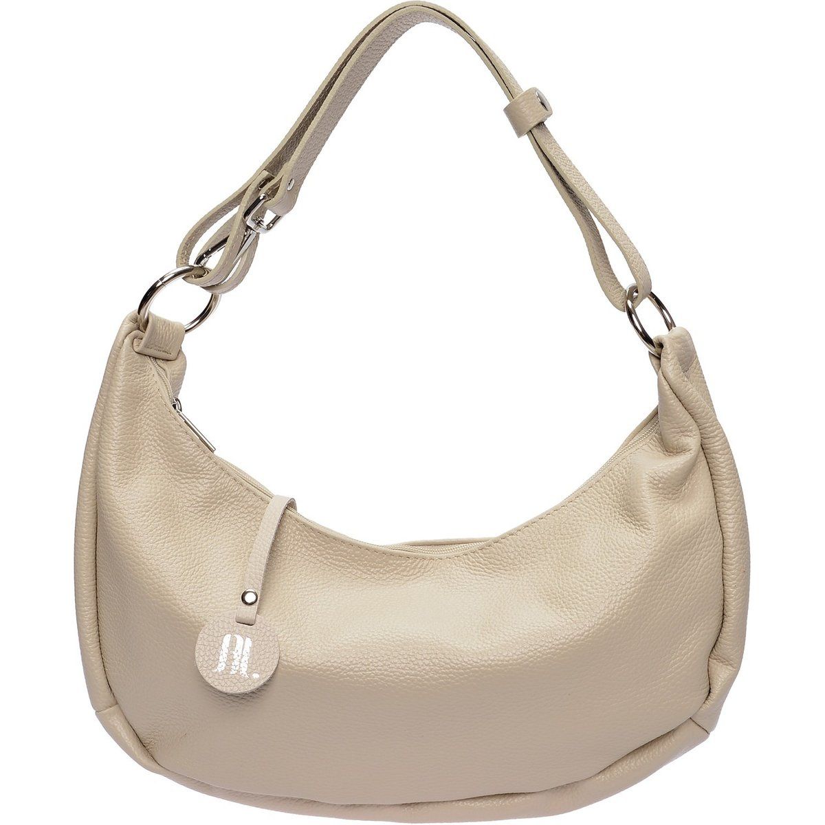 Hobo-Tasche aus genarbtem Leder