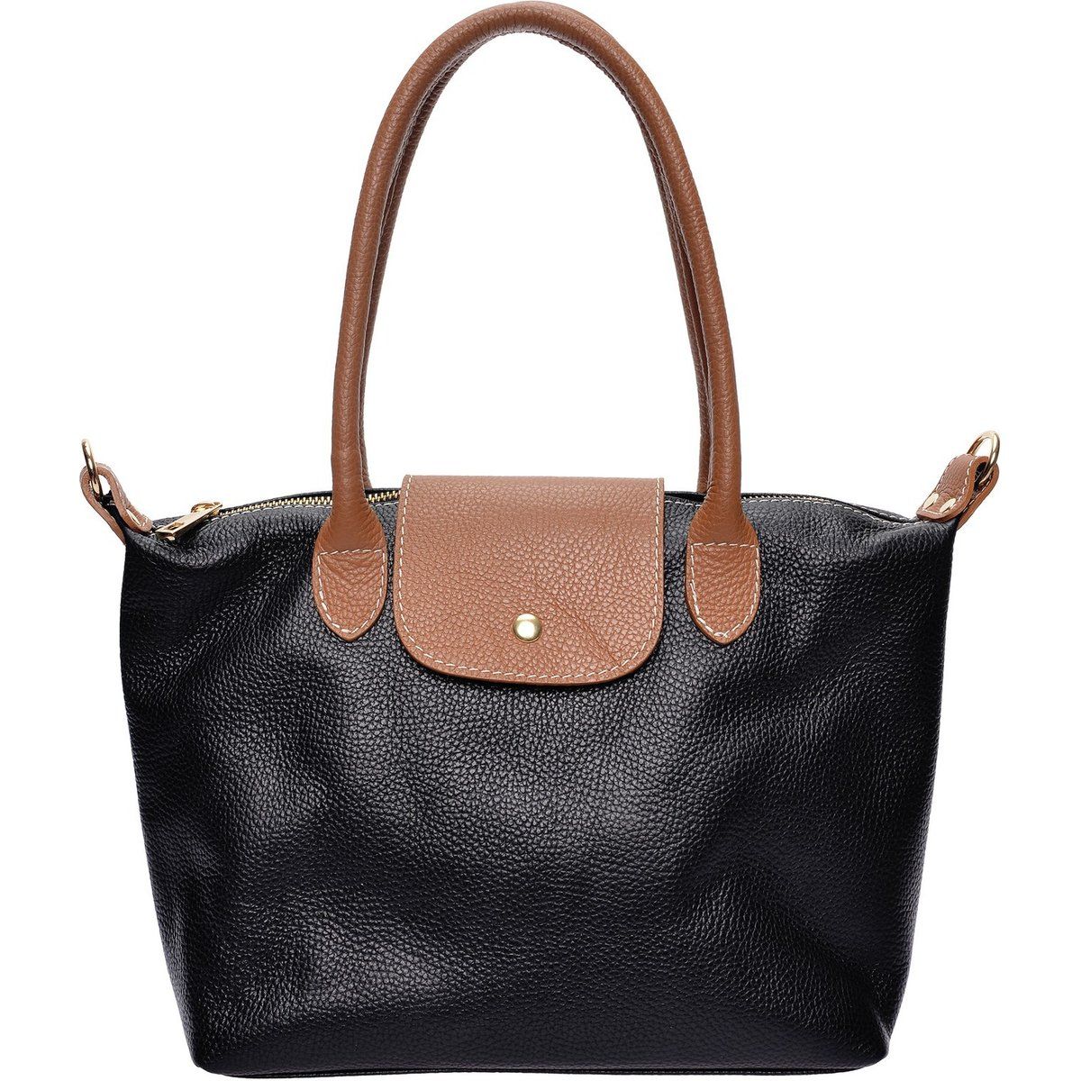 Elegante Tote aus genarbtem Leder
