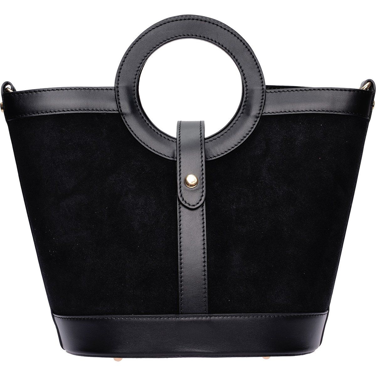 Handtasche aus Wild- und Glattleder