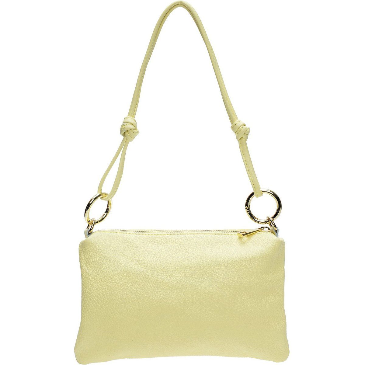 Schultertasche aus genarbtem Leder