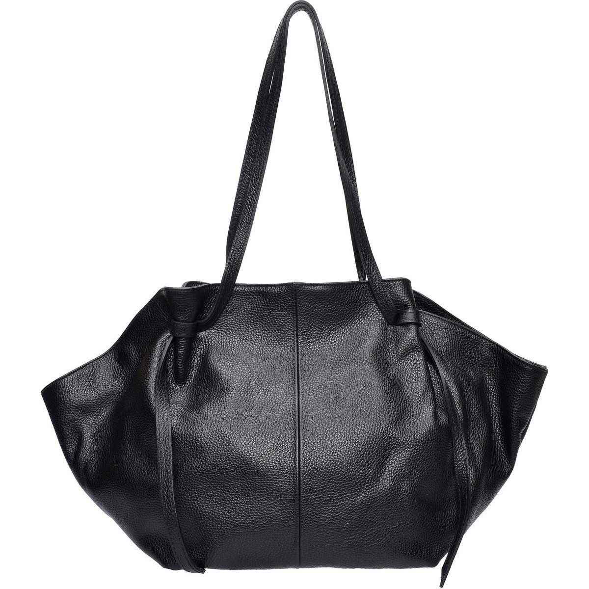 Weicher Shopper aus genarbtem Leder