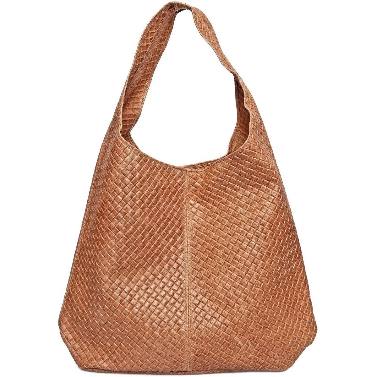 Lässiger geflochtener Leder-Shopper