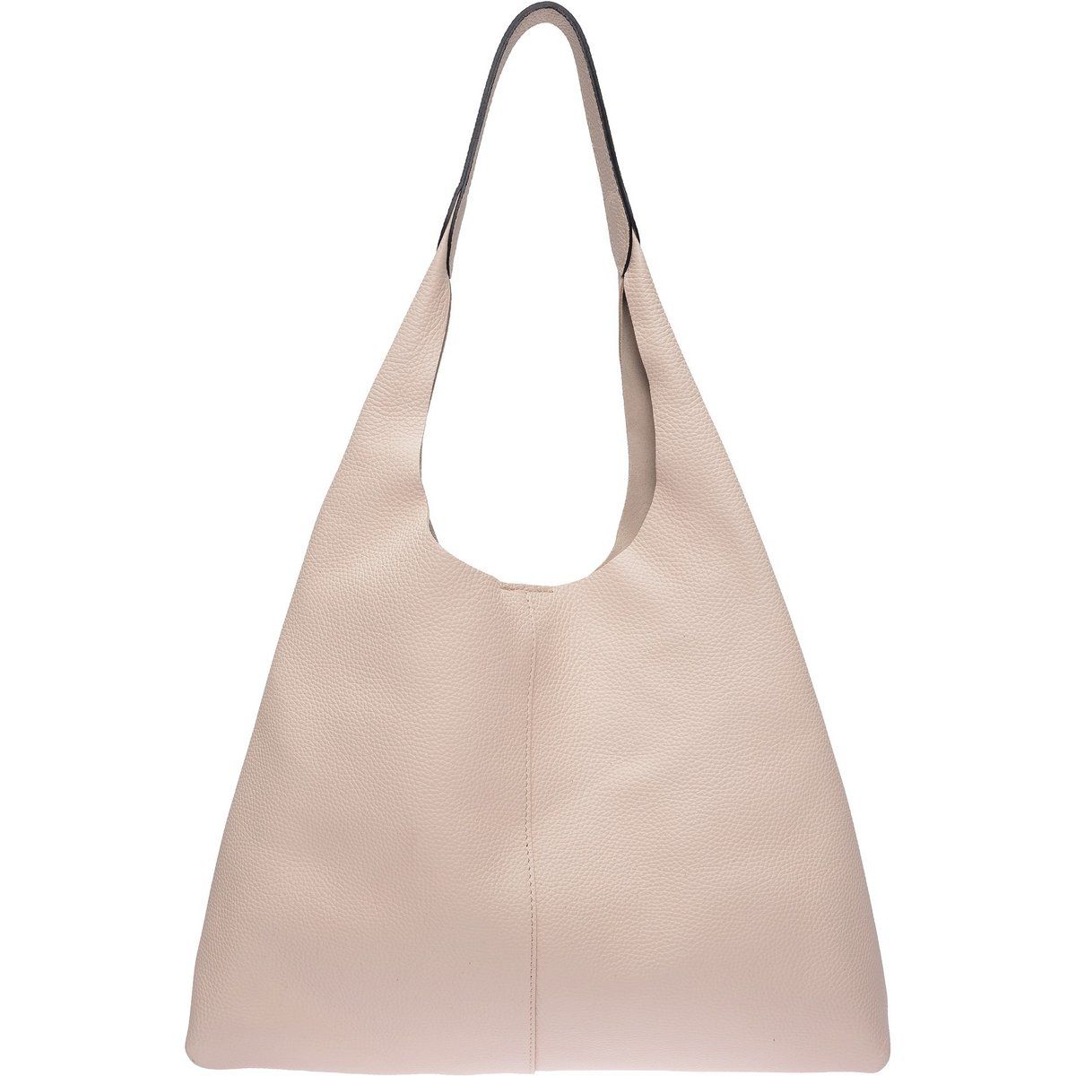 Minimalistische Hobo-Tasche aus genarbtem Leder