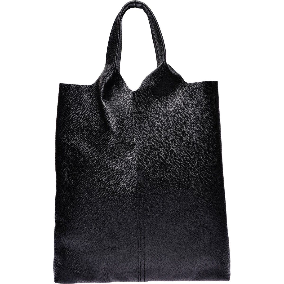 Minimalistischer Shopper aus Narbenleder