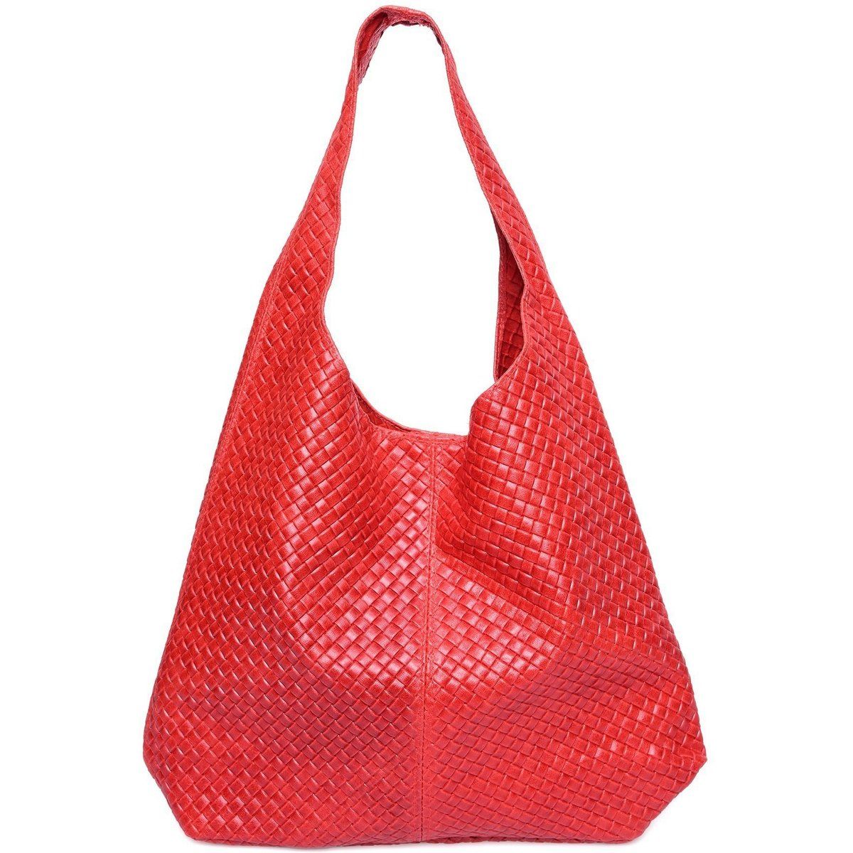 Geflochtener Leder-Hobo-Shopper