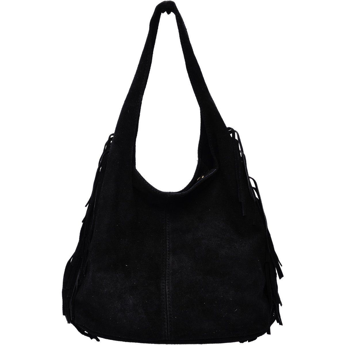 Hobo-Tasche aus Wildleder mit Fransen