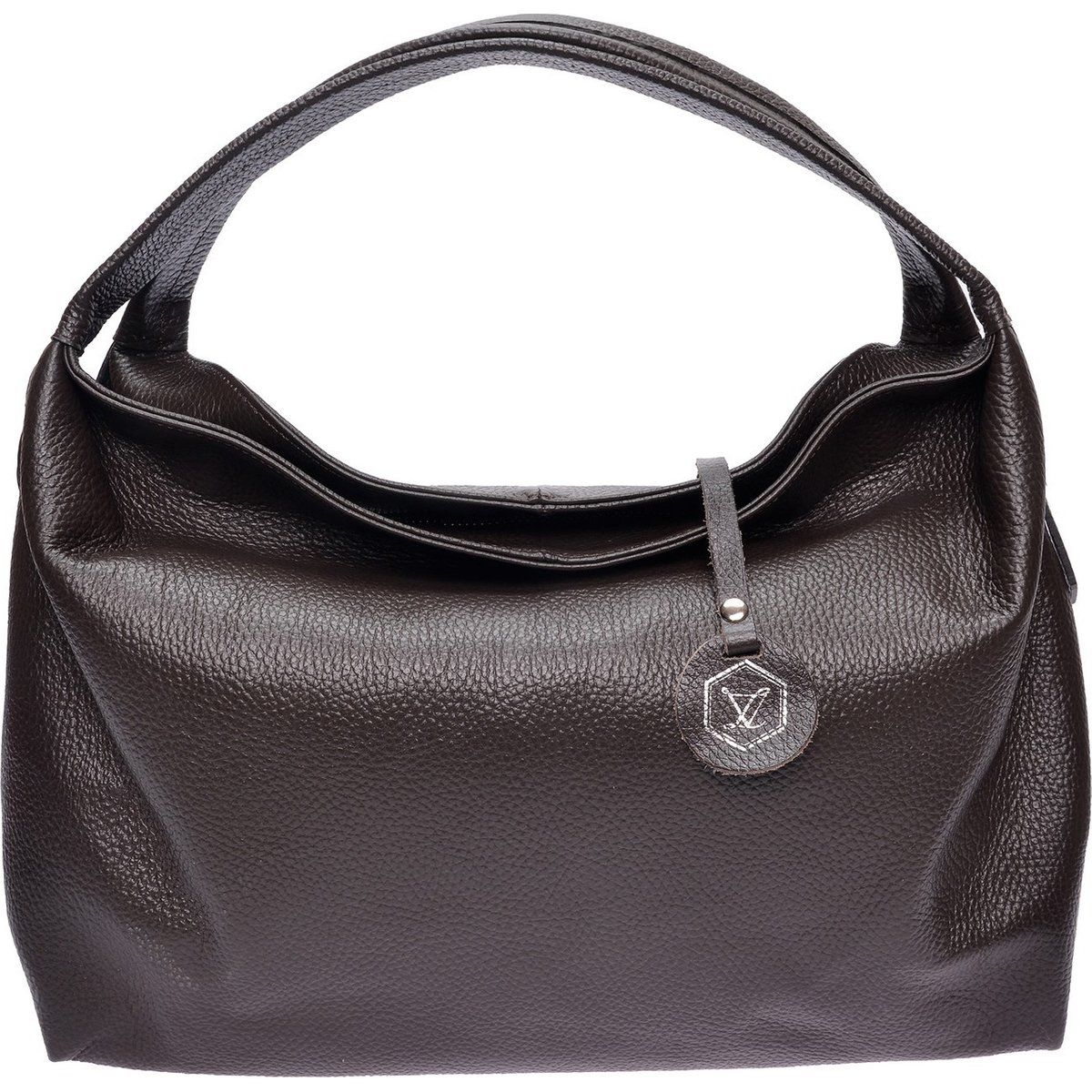 Vielseitige Hobo-Tasche aus Narbenleder