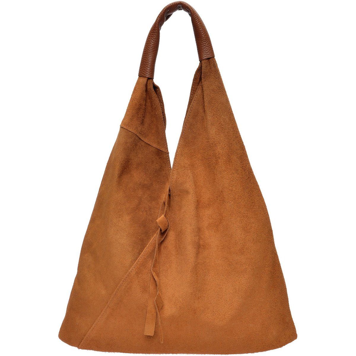 Minimalistische Hobo-Tasche aus Wildleder
