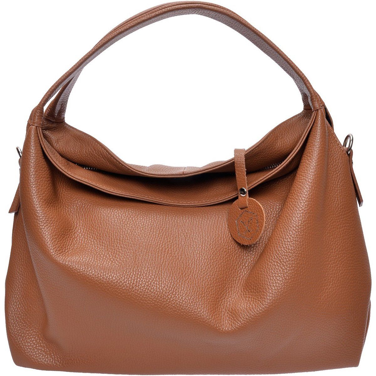 Gekörnte Leder Hobo-Tasche