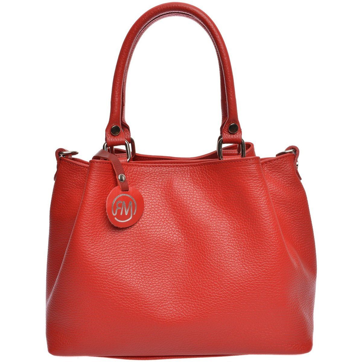 Henkeltasche aus strukturiertem Leder