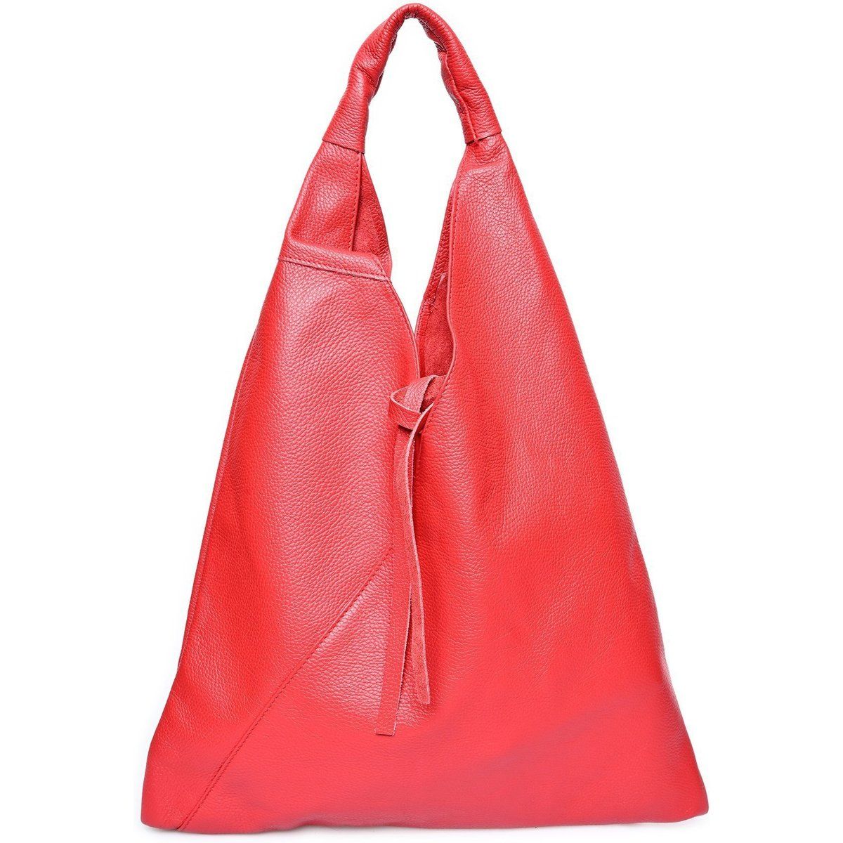 Hobo-Shopper aus genarbtem Leder