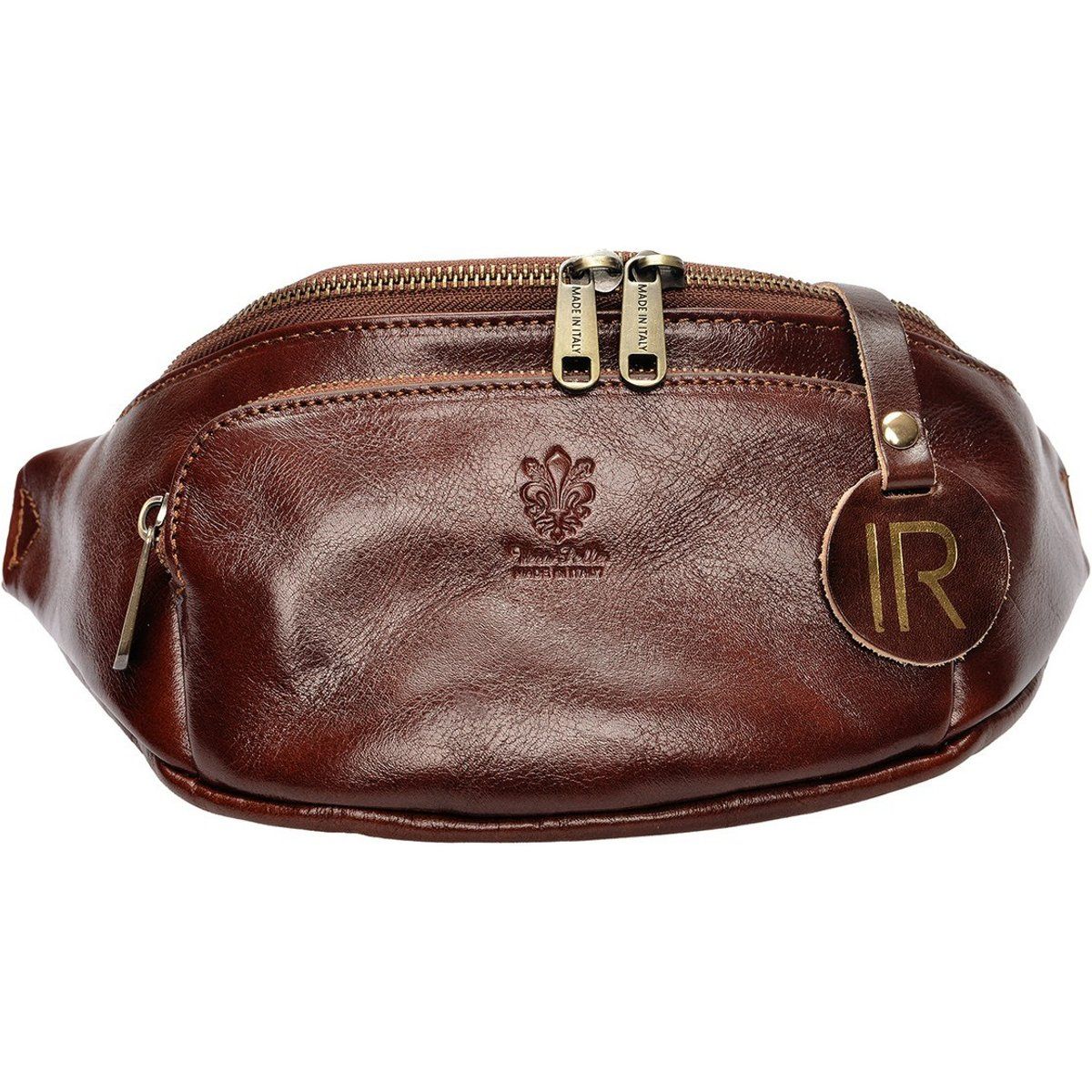 Vielseitige Gürteltasche aus genarbtem Leder