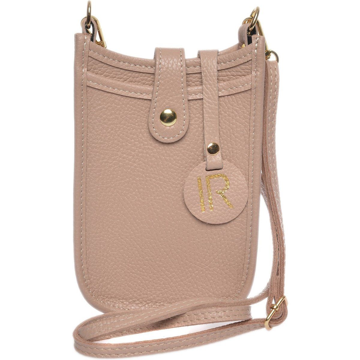 Mini-Handytasche aus genarbtem Leder