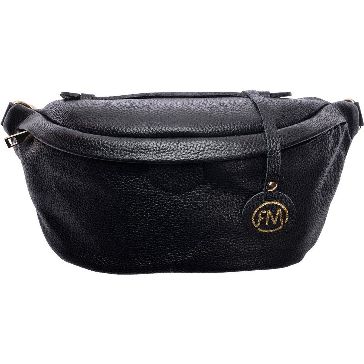 Minimalistische Gürteltasche aus genarbtem Leder