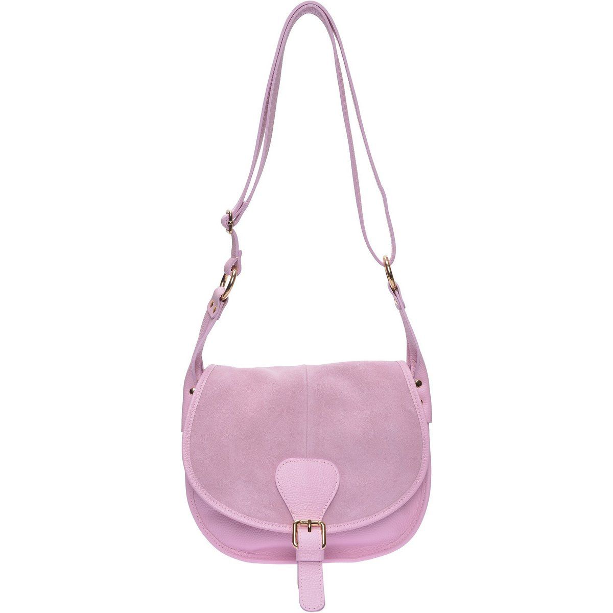 Satteltasche aus Leder und Wildleder