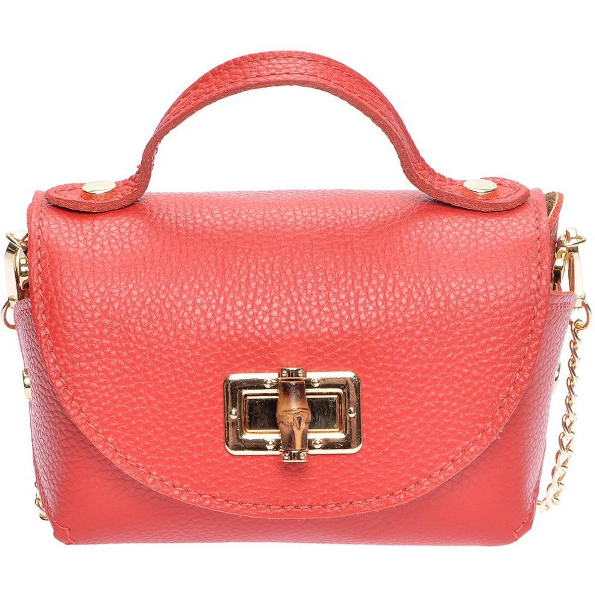Elegante Crossbody-Tasche aus genarbtem Leder