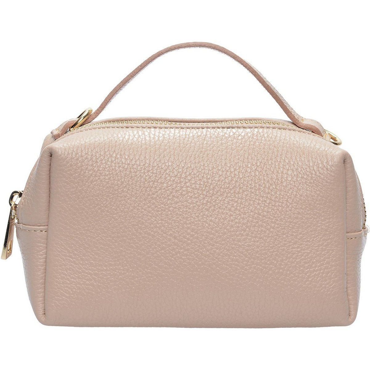 Kleine Box-Tasche aus genarbtem Leder