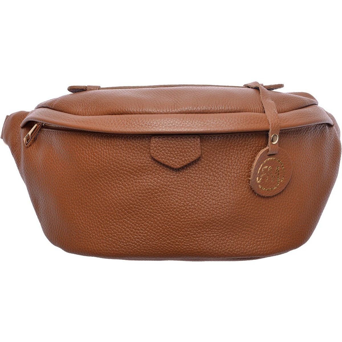 Gürteltasche aus genarbtem Leder