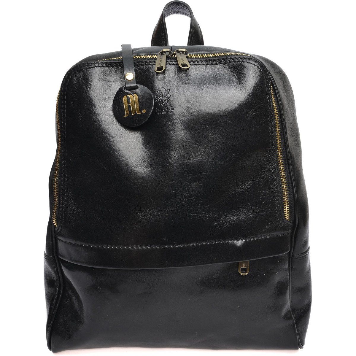 Polierter City-Rucksack aus Leder