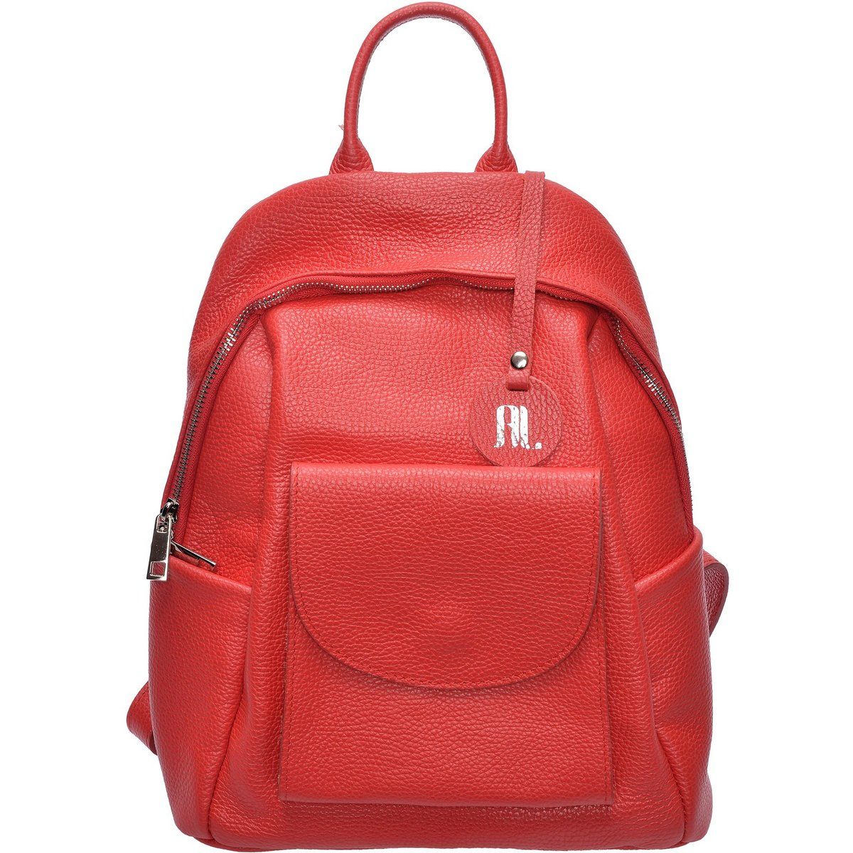 Funktionaler Rucksack aus genarbtem Leder