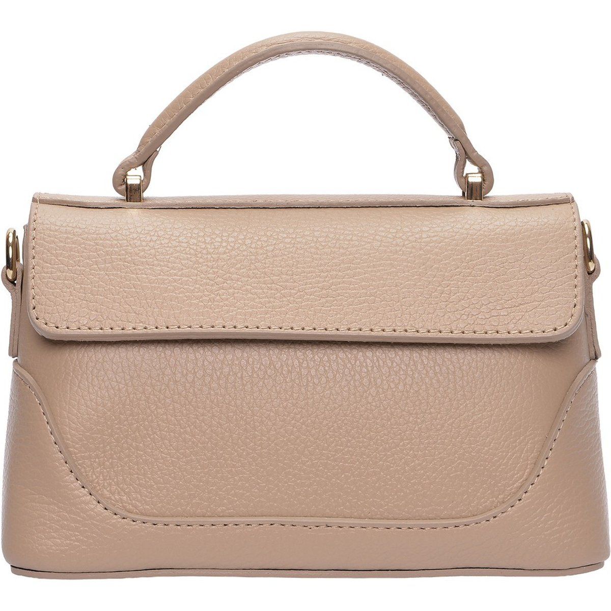 Elegante Henkeltasche aus genarbtem Leder