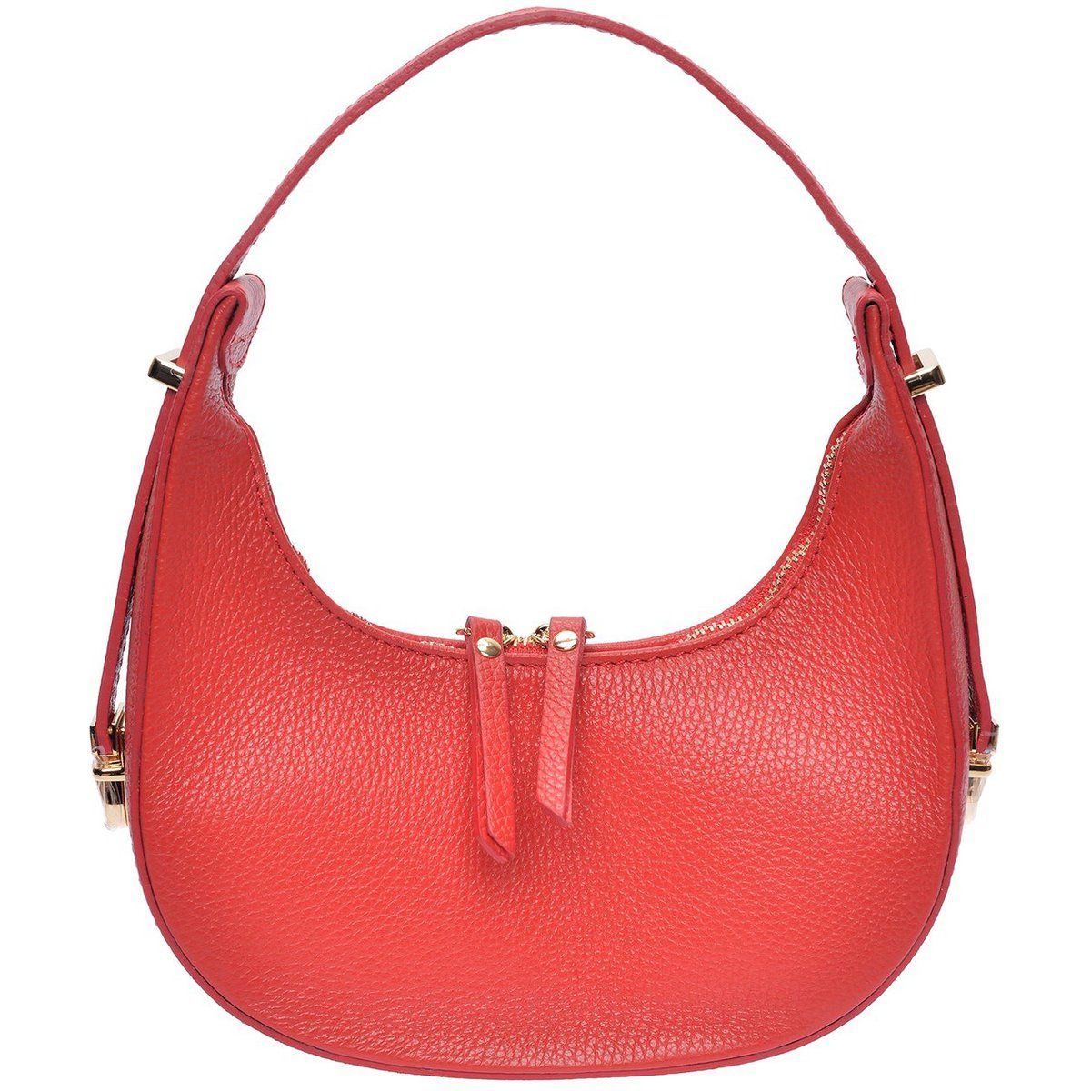 Elegante Leder-Handtasche in Halbmondform
