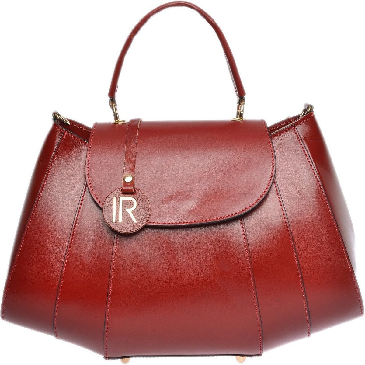 Elegante Lederhandtasche mit Umschlag