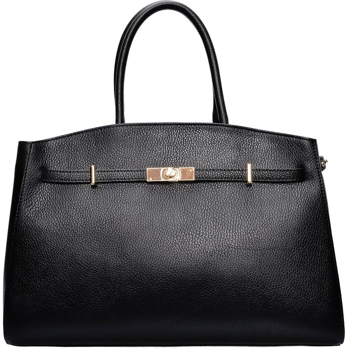 Elegante Ledershopper mit Drehverschluss