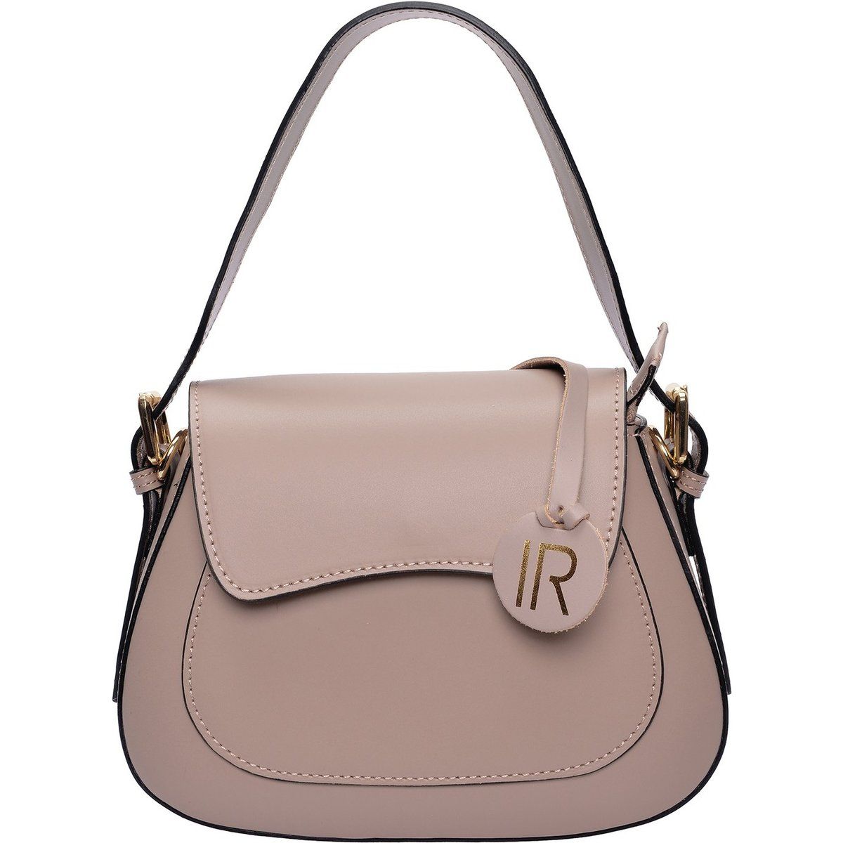 Elegante Satteltasche aus Leder mit Überschlag