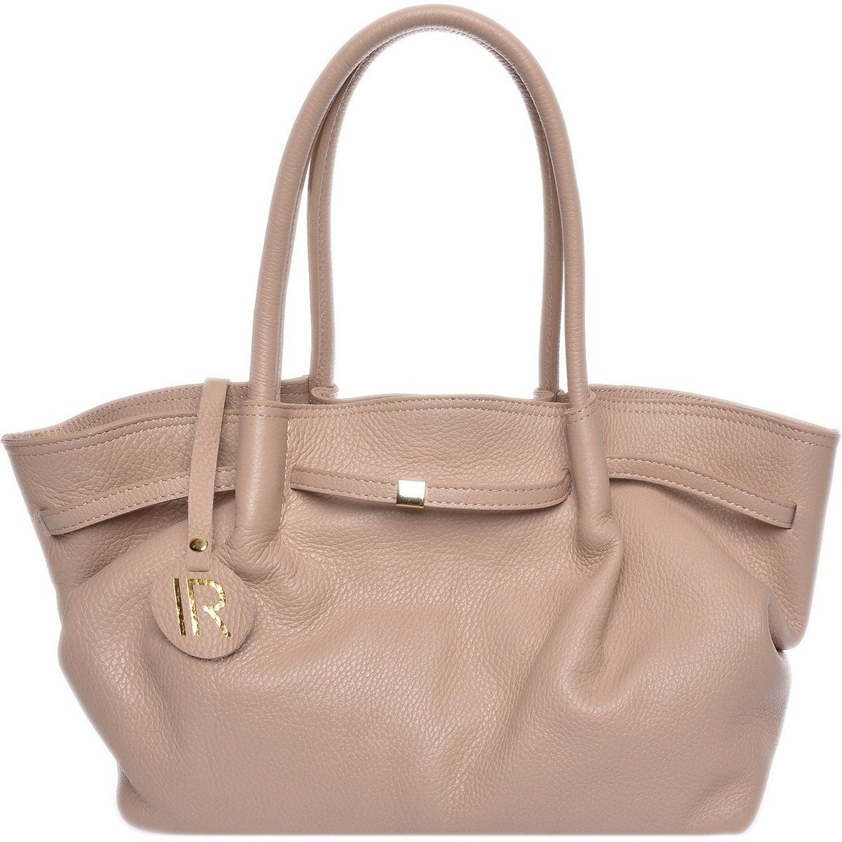 Shopper aus genarbtem Leder