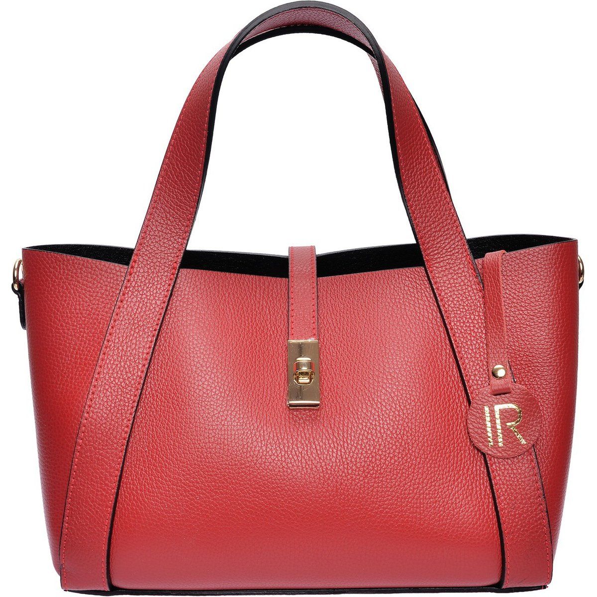 Elegante Tote Bag aus genarbtem Leder