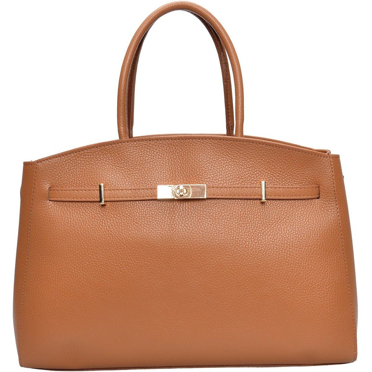 Elegante Tragetasche aus Narbenleder