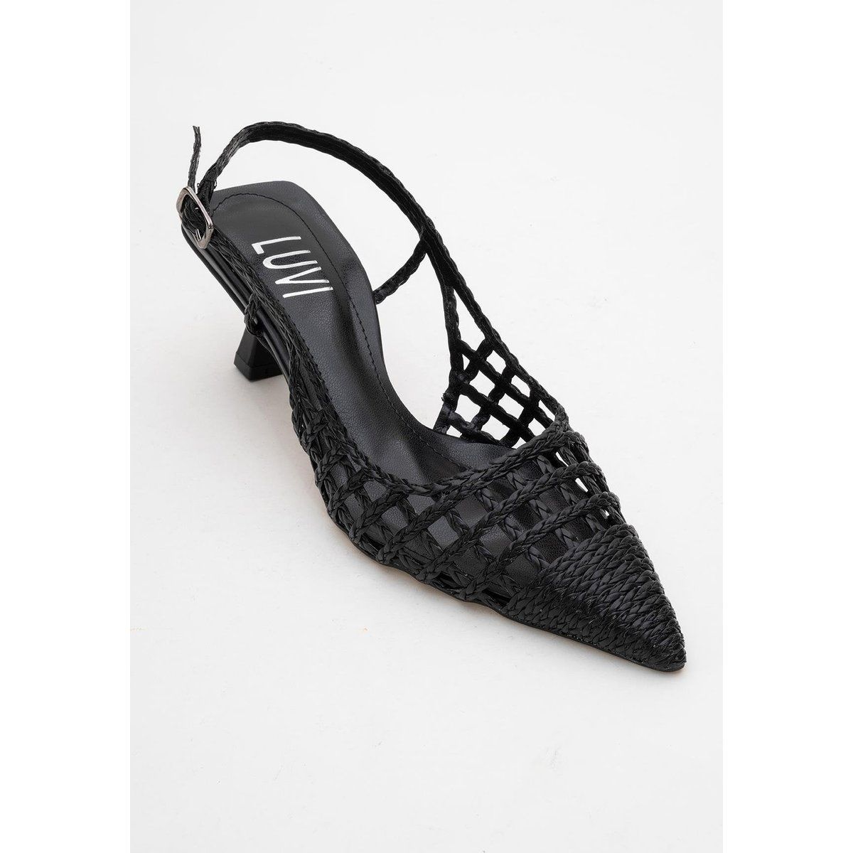Geflochtene Spitze Slingback Pumps