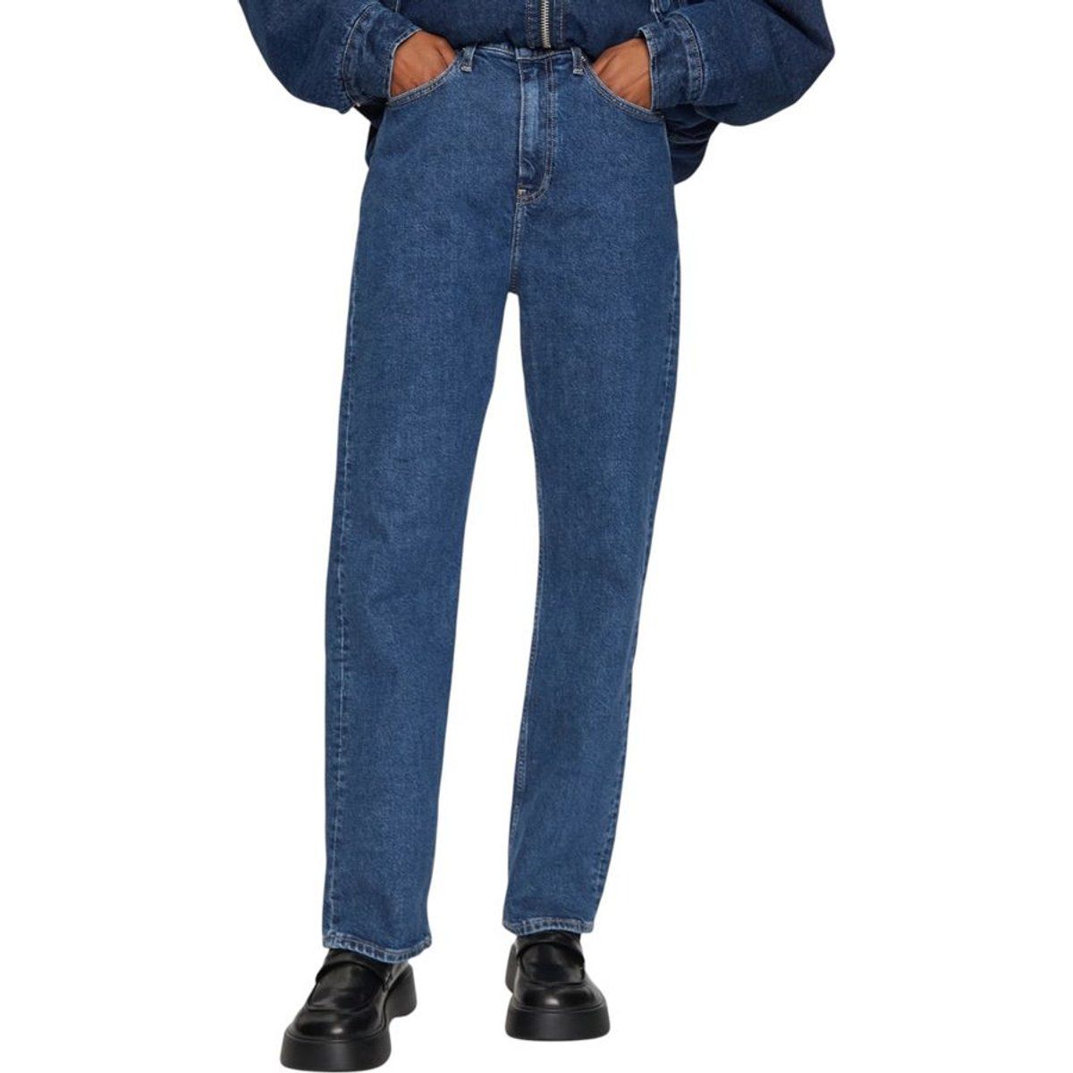 High-Waist Straight Mom Jeans