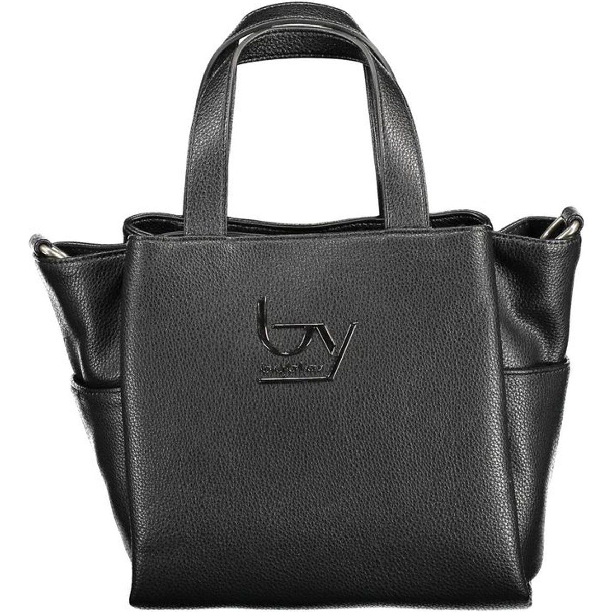 Strukturierte Henkeltasche mit Logo