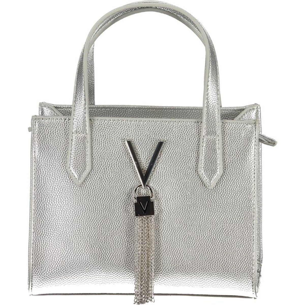 Strukturierte Metallic Henkeltasche