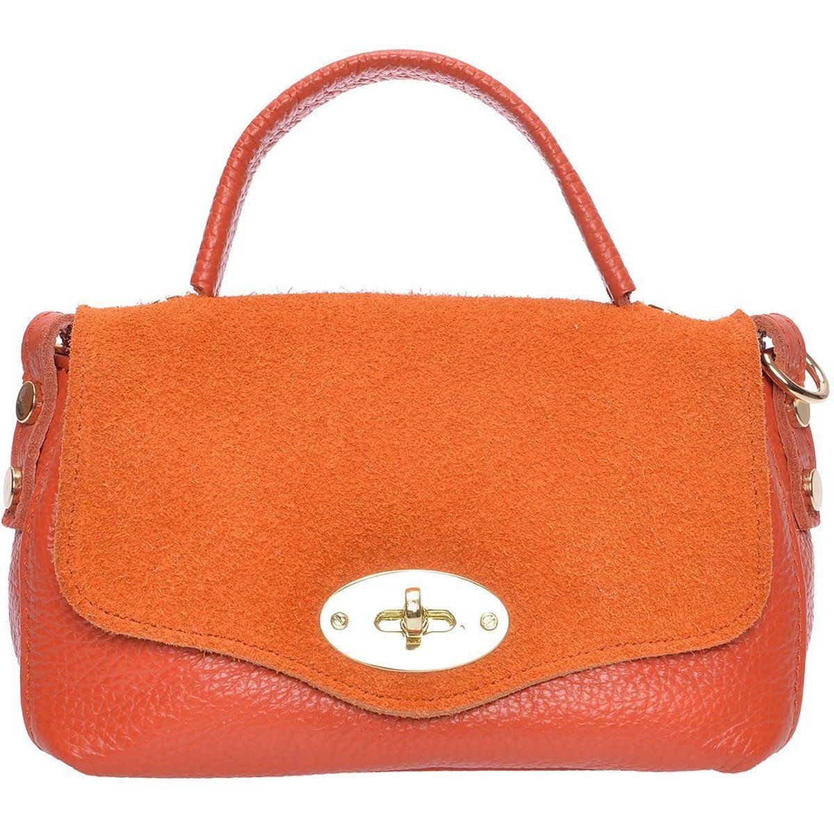 Henkeltasche aus genarbtem Leder
