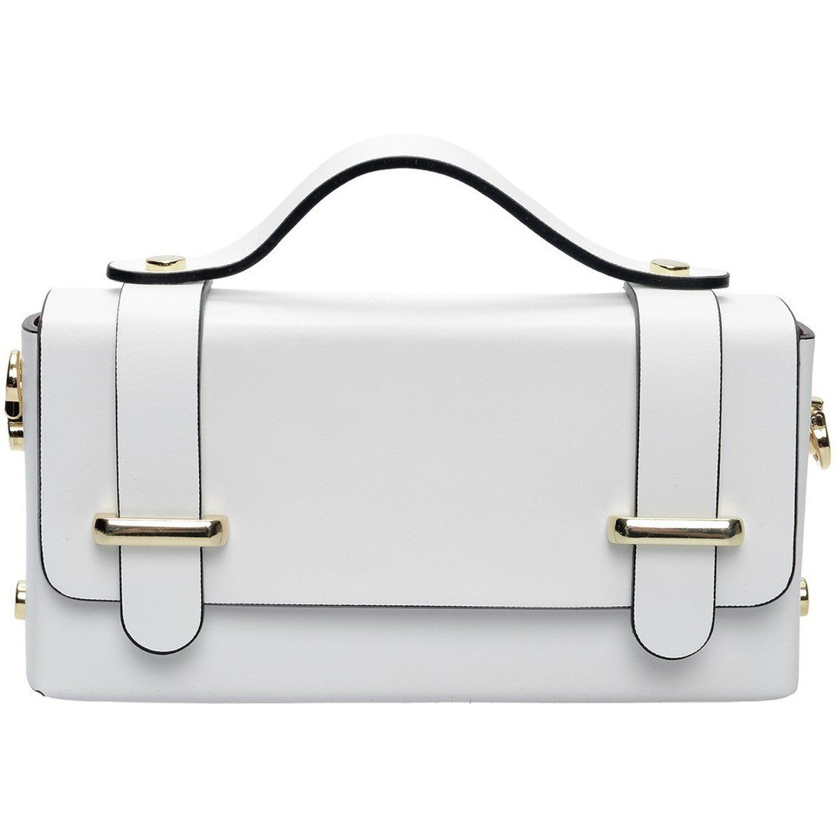 Strukturierte Leder-Handtasche im Mini-Format