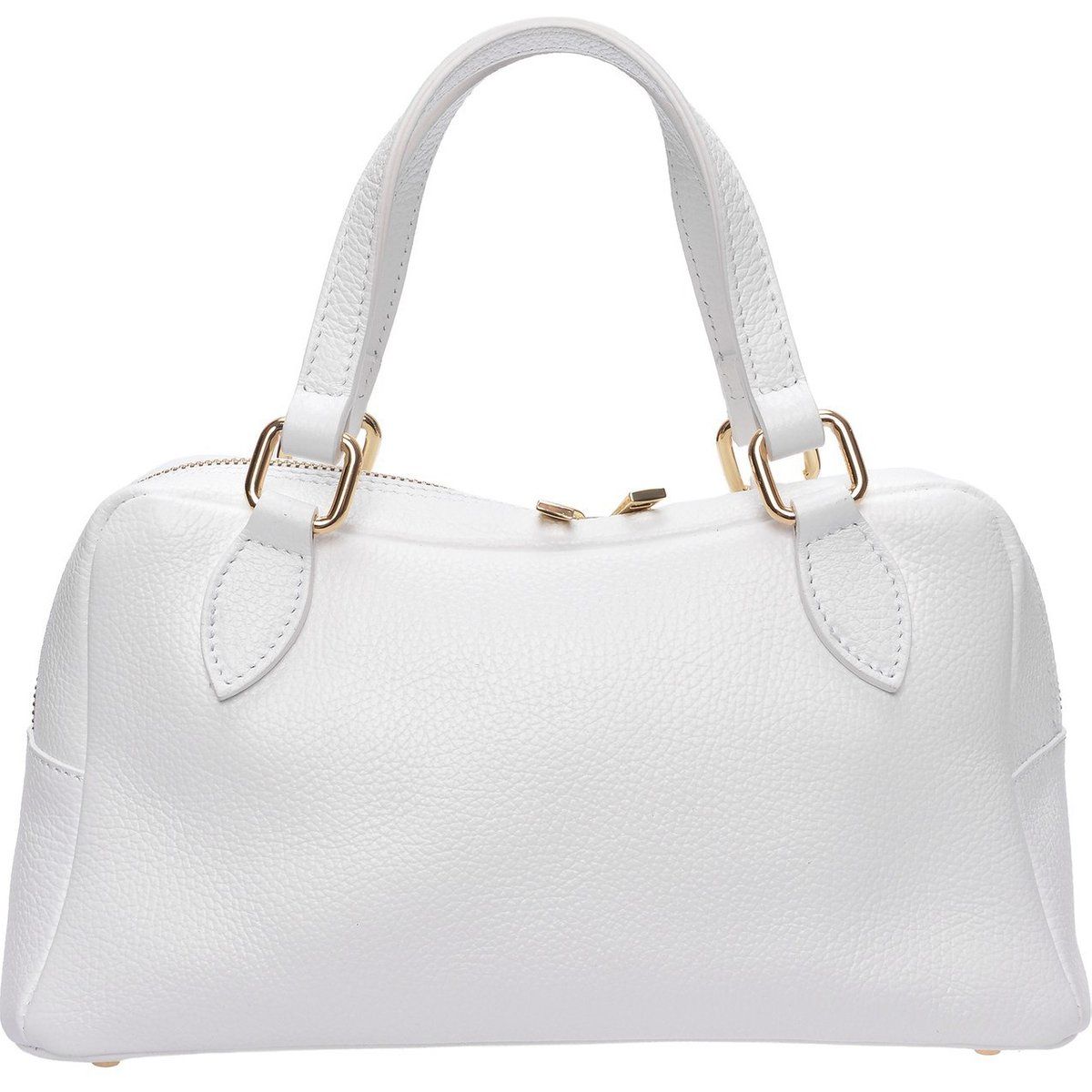 Elegante Satchel-Handtasche aus genarbtem Leder